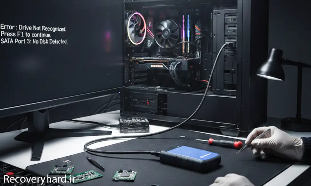 هارد میچرخد ولی شناسایی نمیشود