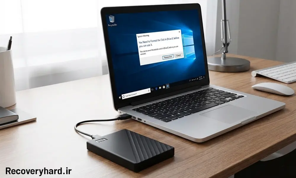 ریکاوری هارد با ارور You Need to Format the Disk