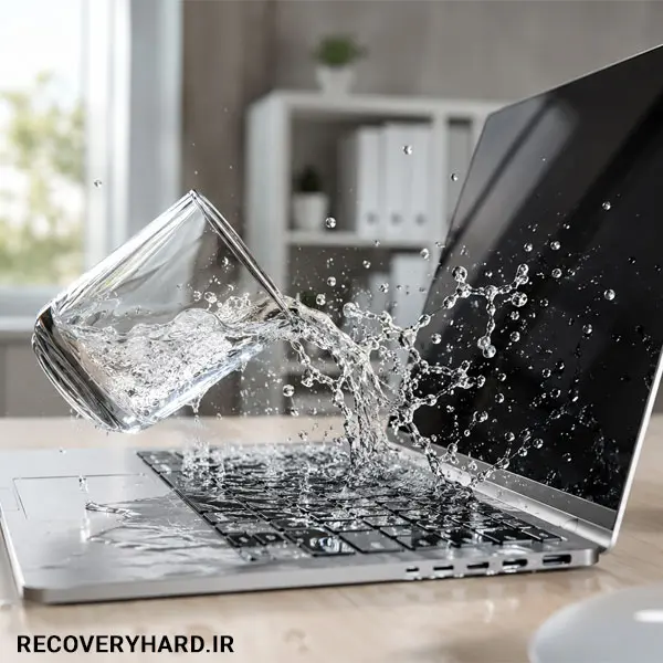 بازیابی اطلاعات لپ‌تاپ آب‌خورده